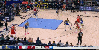 这可不多见！莫兰特单突追梦 撤步三分命中&晃了后者一趔趄！